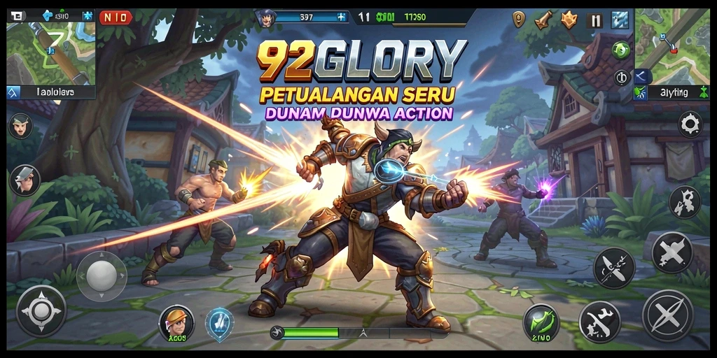 Screenshot gameplay 92GLORY menampilkan aksi seru dan penuh ketegangan.