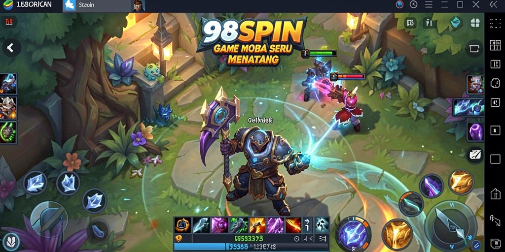 Gameplay 98SPIN yang mendebarkan di arena MOBA.