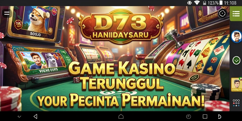 Screenshot gameplay D73 yang menampilkan aksi seru di Kasino.