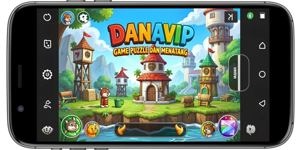 Gameplay seru DANAVIP dengan berbagai teka-teki menarik.
