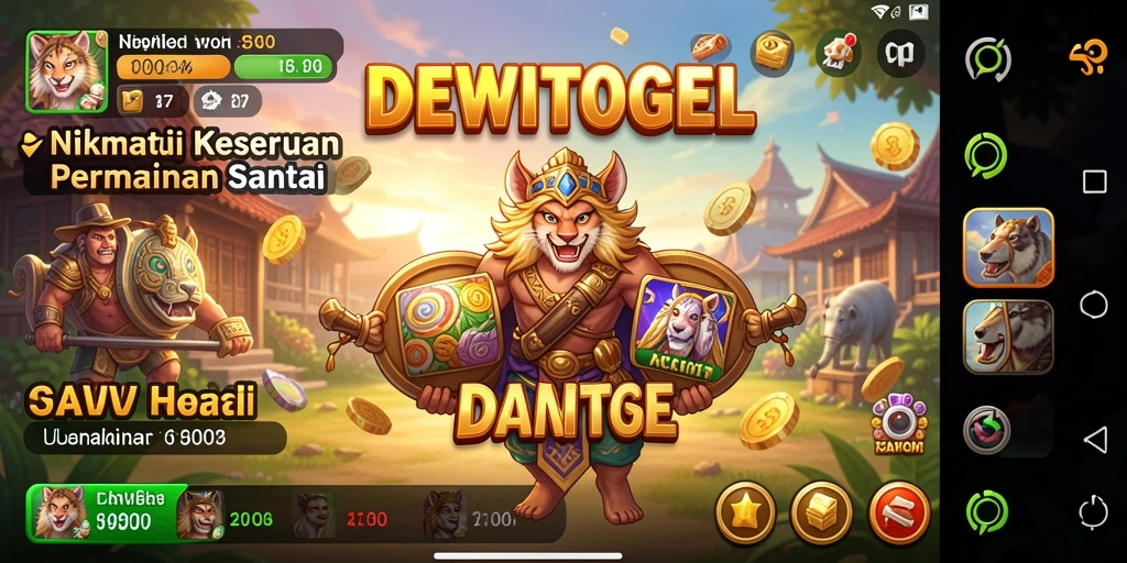 Screenshot dari gameplay DEWITOGEL menunjukkan keseruan permainan santai.