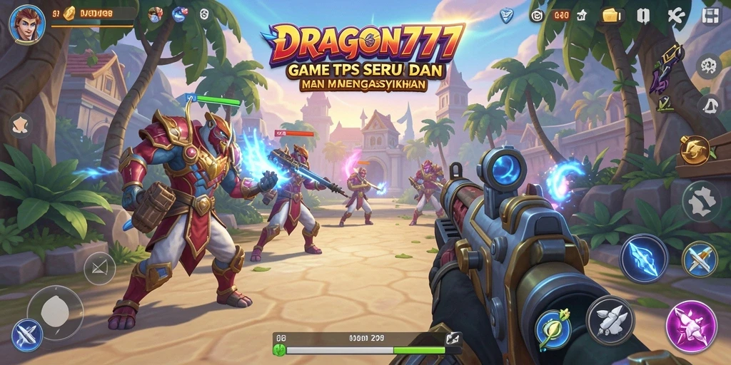 Screenshot utama menampilkan aksi seru dalam gameplay TPS.