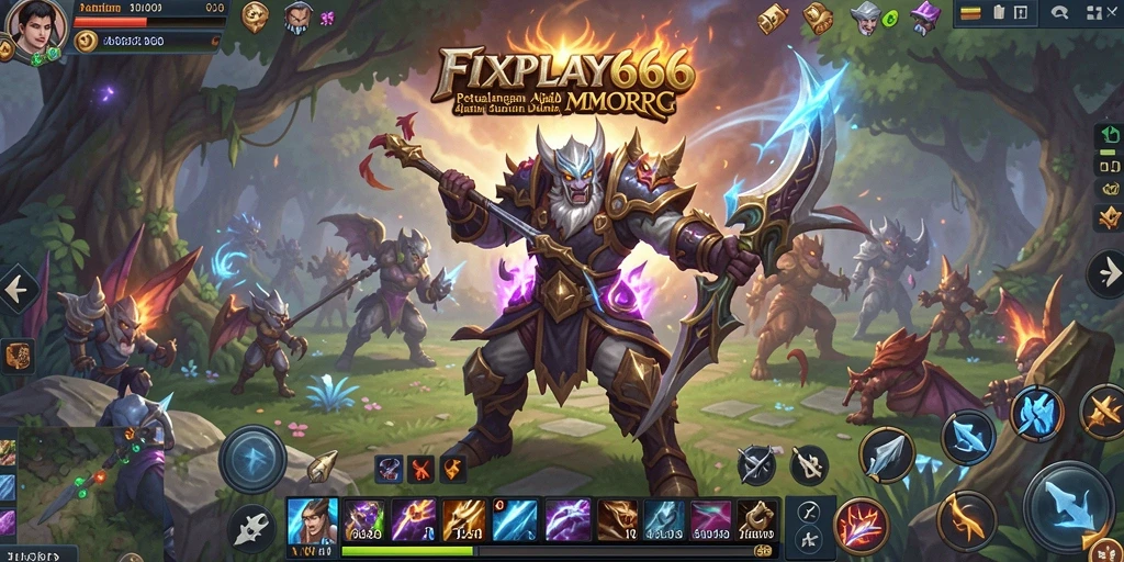 Screenshot gameplay FIXPLAY666 yang menampilkan pertempuran seru di dunia MMORPG.