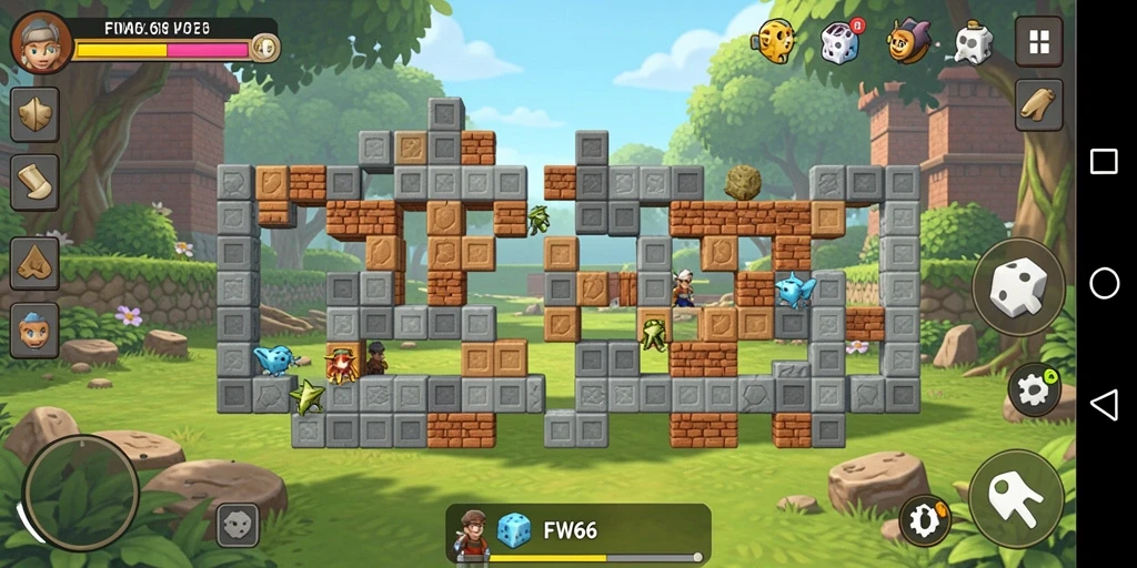 Screenshot menunjukkan gameplay seru dan tantangan menarik di FW66.