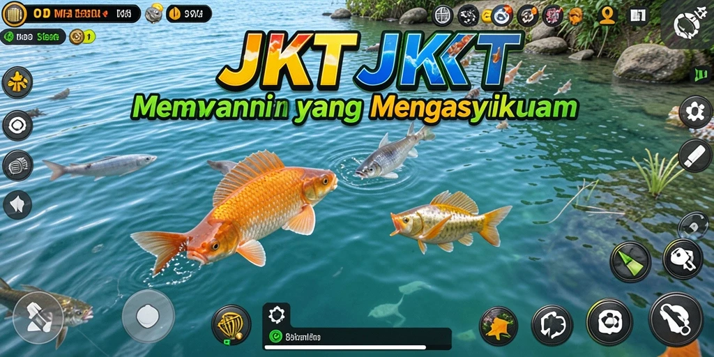 Tangkapan ikan yang beragam dalam gameplay JKTJKT.