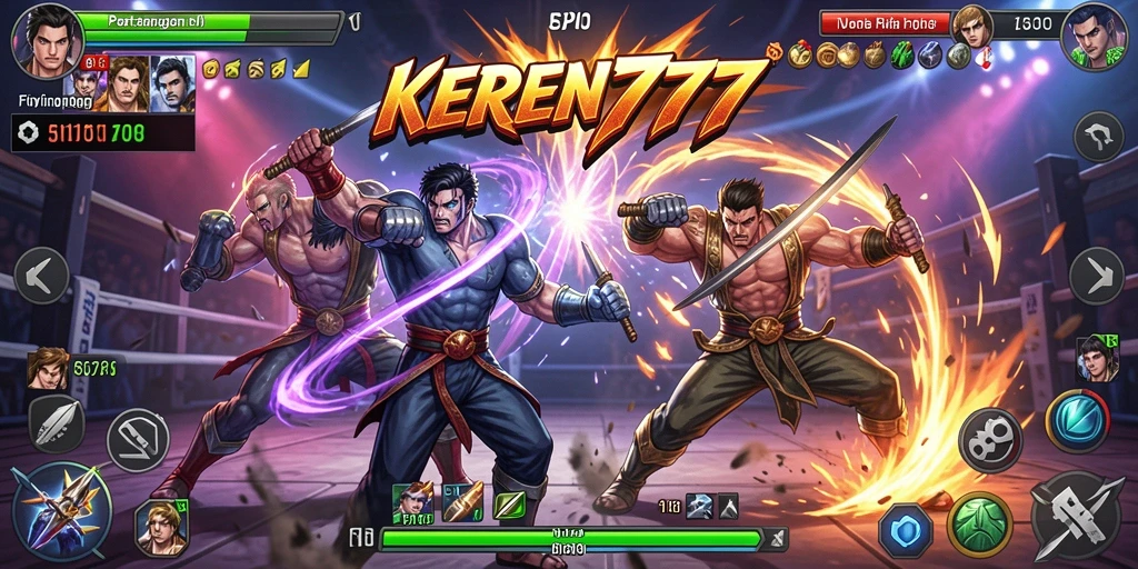 Tampilan gameplay KEREN777 yang intens dan menantang