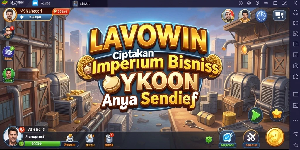 Tangkapan layar gameplay LAVOWIN yang menampilkan pengelolaan bisnis Tycoon.