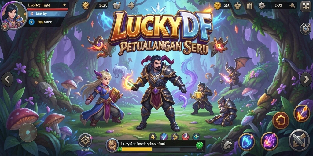 Tampilan gameplay LUCKYDF yang menegangkan dan penuh aksi.