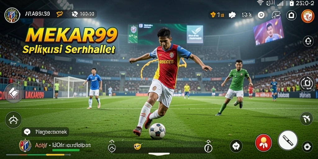 Tampilan gameplay yang penuh aksi di aplikasi MEKAR99.