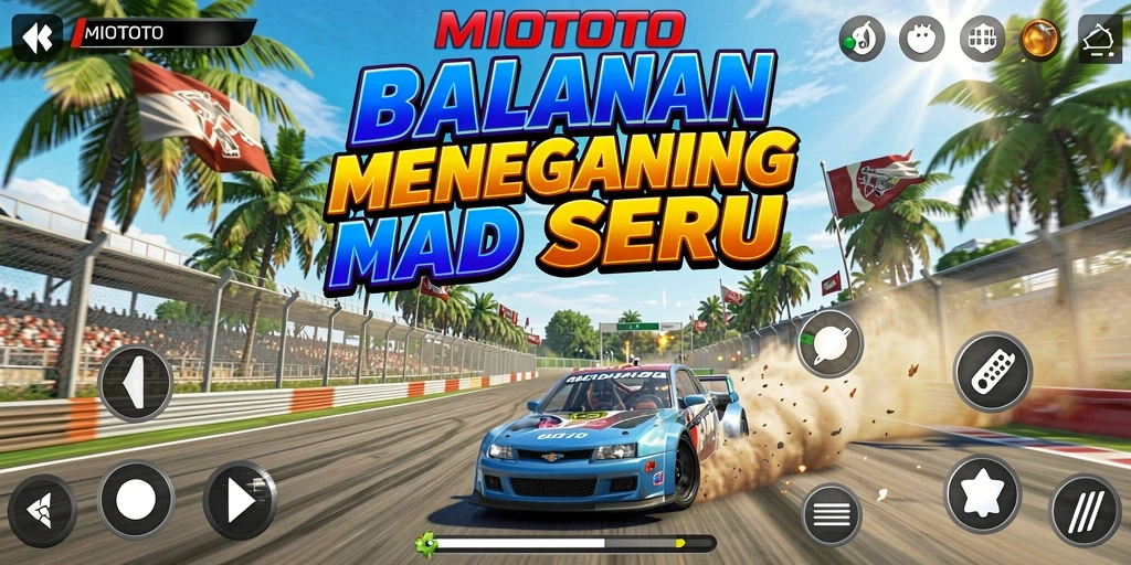 Tampilan gameplay balapan yang mendebarkan di MIOTOTO.