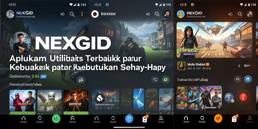 Tampilan utama NEXGID dengan fitur-fitur Utilitas yang menarik.