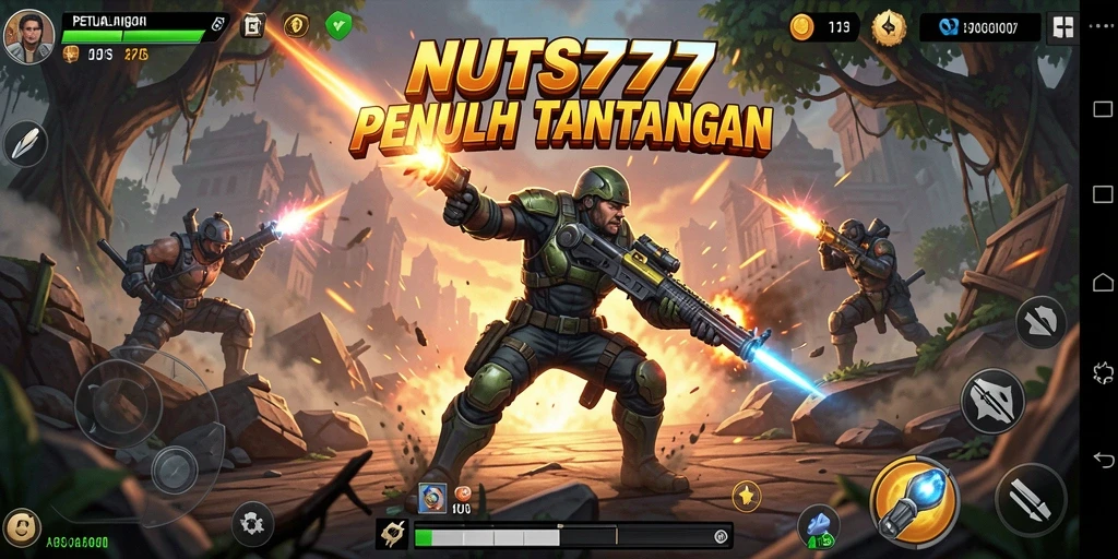 Tangkapan layar gameplay NUTS777 yang menampilkan aksi yang mendebarkan.