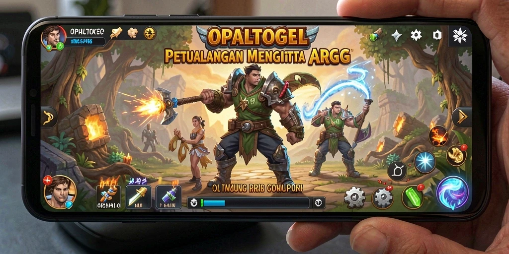 Screenshot gameplay OPALTOGEL menunjukkan pertarungan mendebarkan dan karakter dinamis.