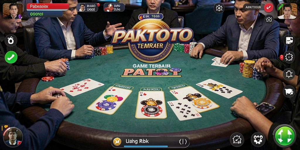 Tampilan menarik gameplay PAKTOTO saat bermain Poker.