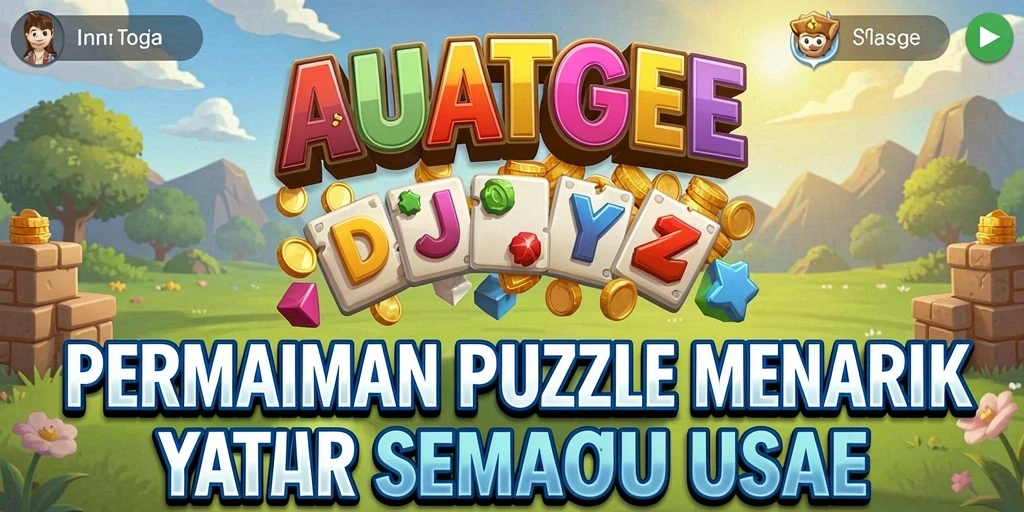 Tampilan gameplay puzzle yang menarik dan menantang.