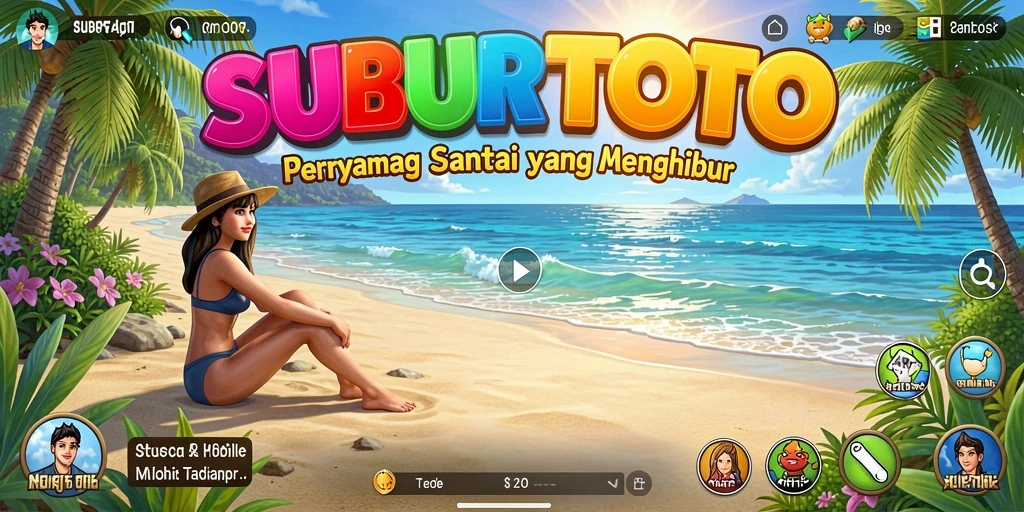 Tampilan gameplay SUBURTOTO yang ceria dan menghibur.