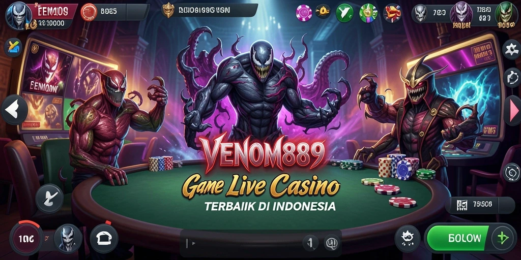Tampilan gameplay menyenangkan di VENOM889 dengan dealer langsung.