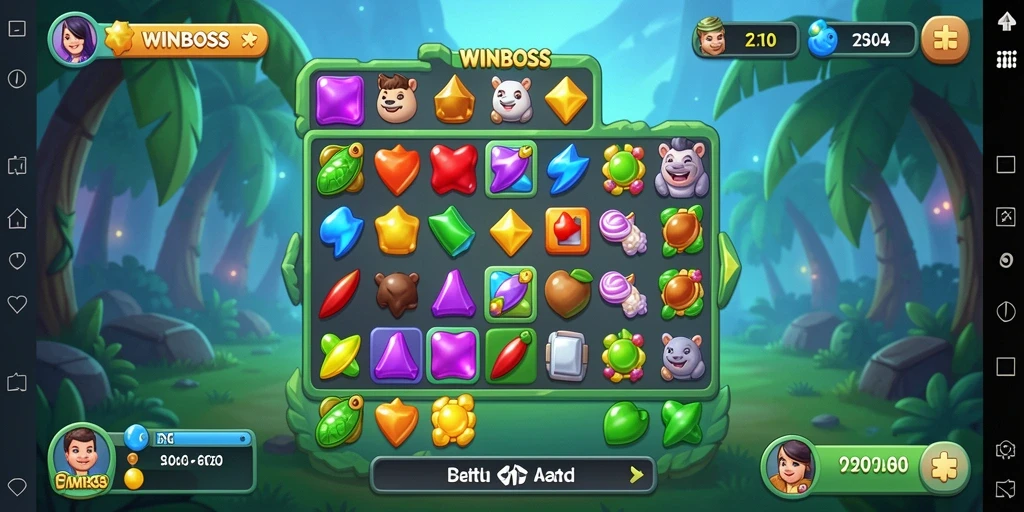 Gameplay WINBOSS yang penuh warna dan menantang.