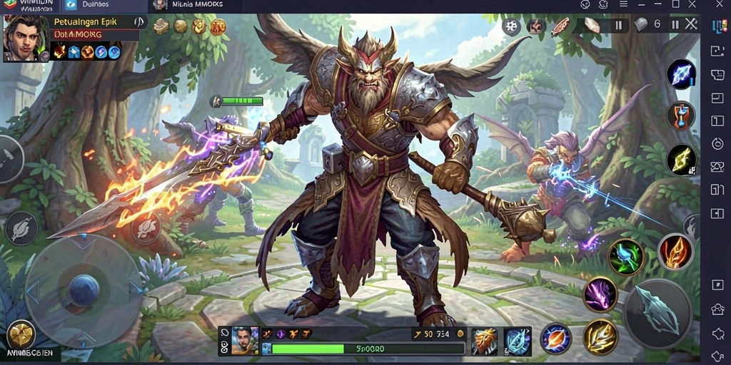 Gameplay mendebarkan di dunia MMORPG WINIDN.