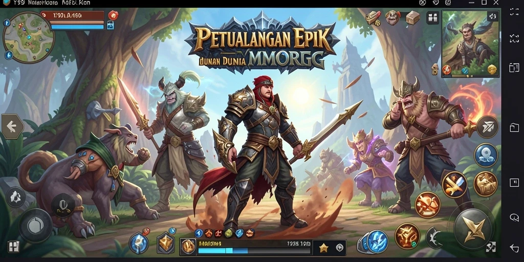 Gameplay Y89 yang menampilkan pertempuran epik dalam dunia MMORPG.